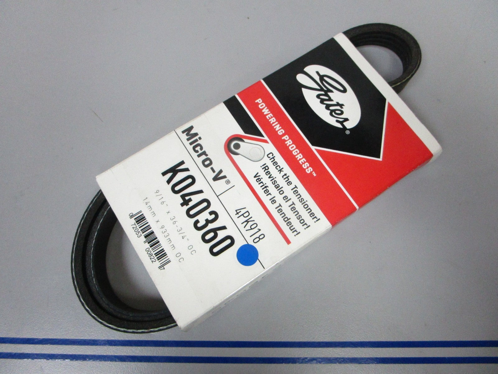 NEW K040360 Gates Micro-V 9/16" x 36 ¾" Serpentine Belt 0720