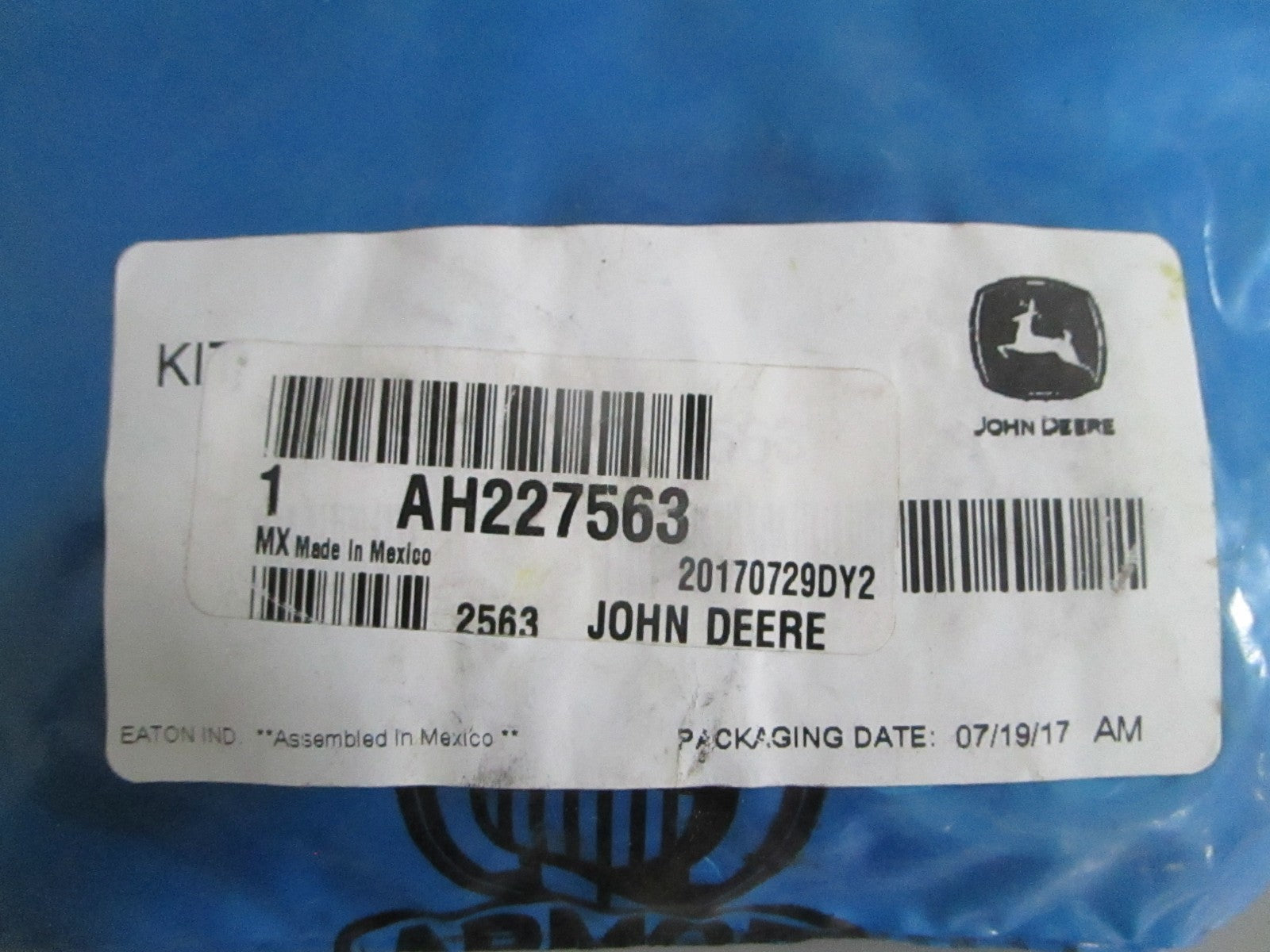 John Deere NEW OEM AH227563 Seal Kit 1600 Wide Area Mower NOS Genuine Part 0820