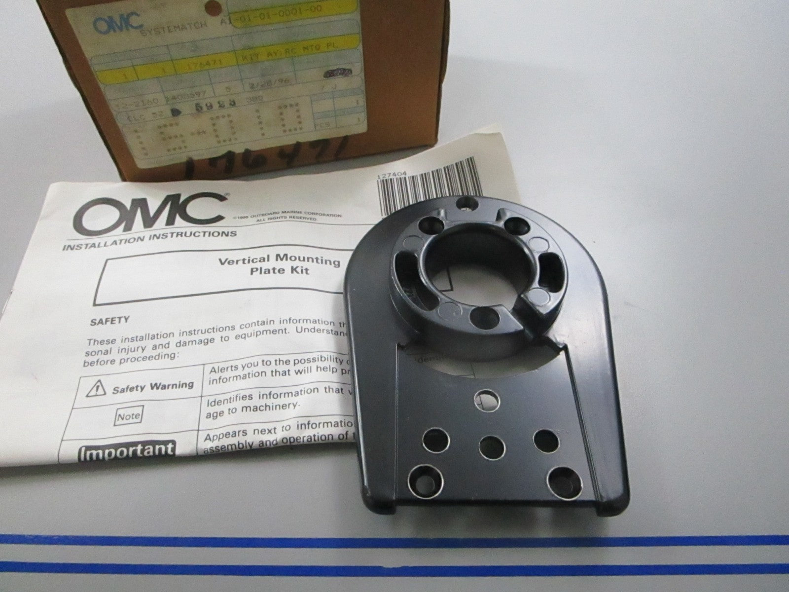 *NEW OEM* 0810 OMC Johnson Evinrude Remote Control Mounting Plate 176471 0176471