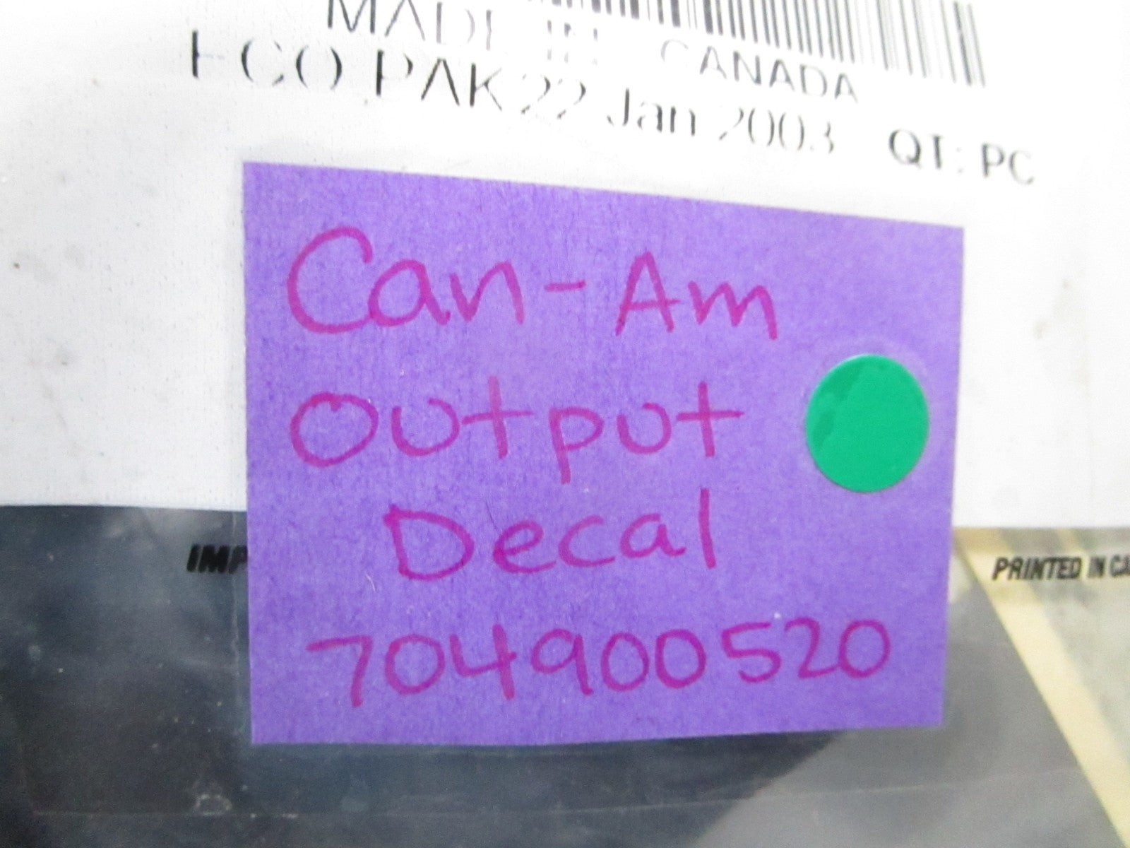 NEW OEM 704900520 Can-Am High Output Decal 0810