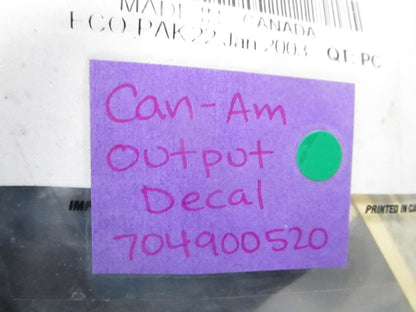 NEW OEM 704900520 Can-Am High Output Decal 0810