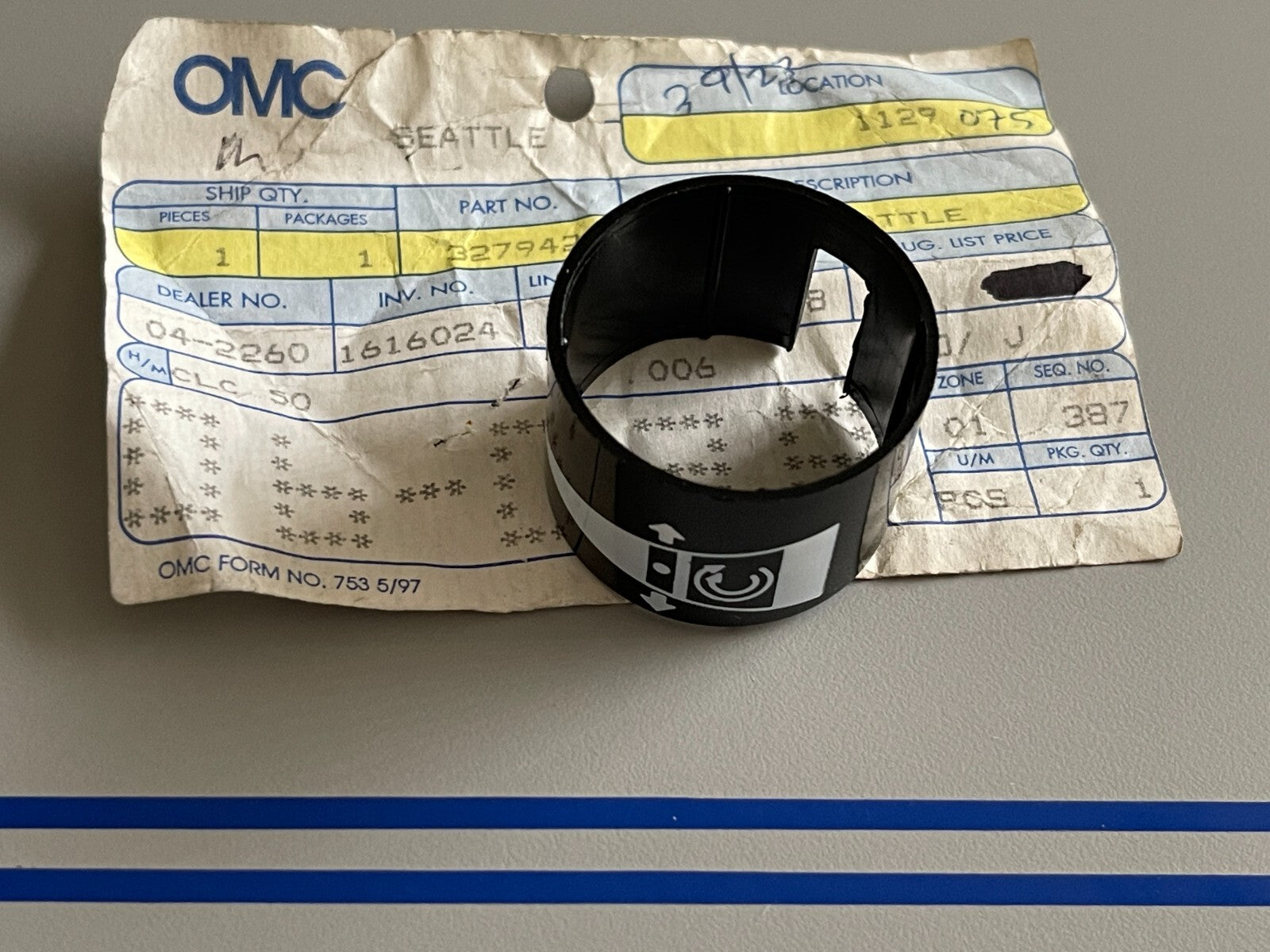 *NEW OEM* 0720 OMC Johnson Evinrude Throttle Control Plate 327942 0327942