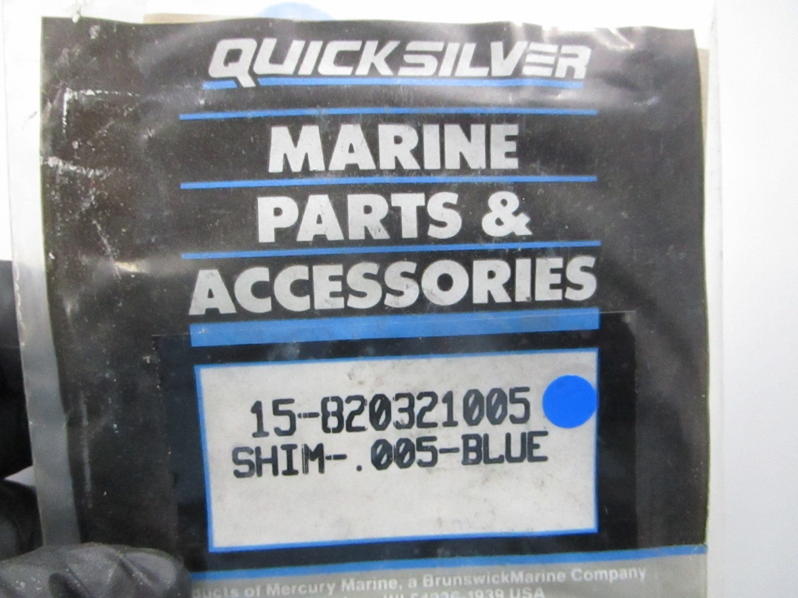 NEW OEM 15-820321005 Mercury Quicksilver .005 Blue Shim 0810