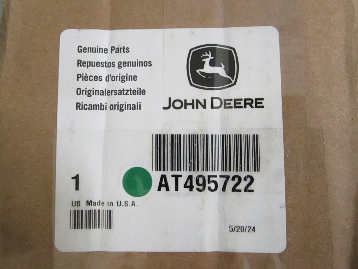 John Deere AT495722 Hydraulic Oil Filter 310SL 325SL 330G 410L NEW OEM 0820