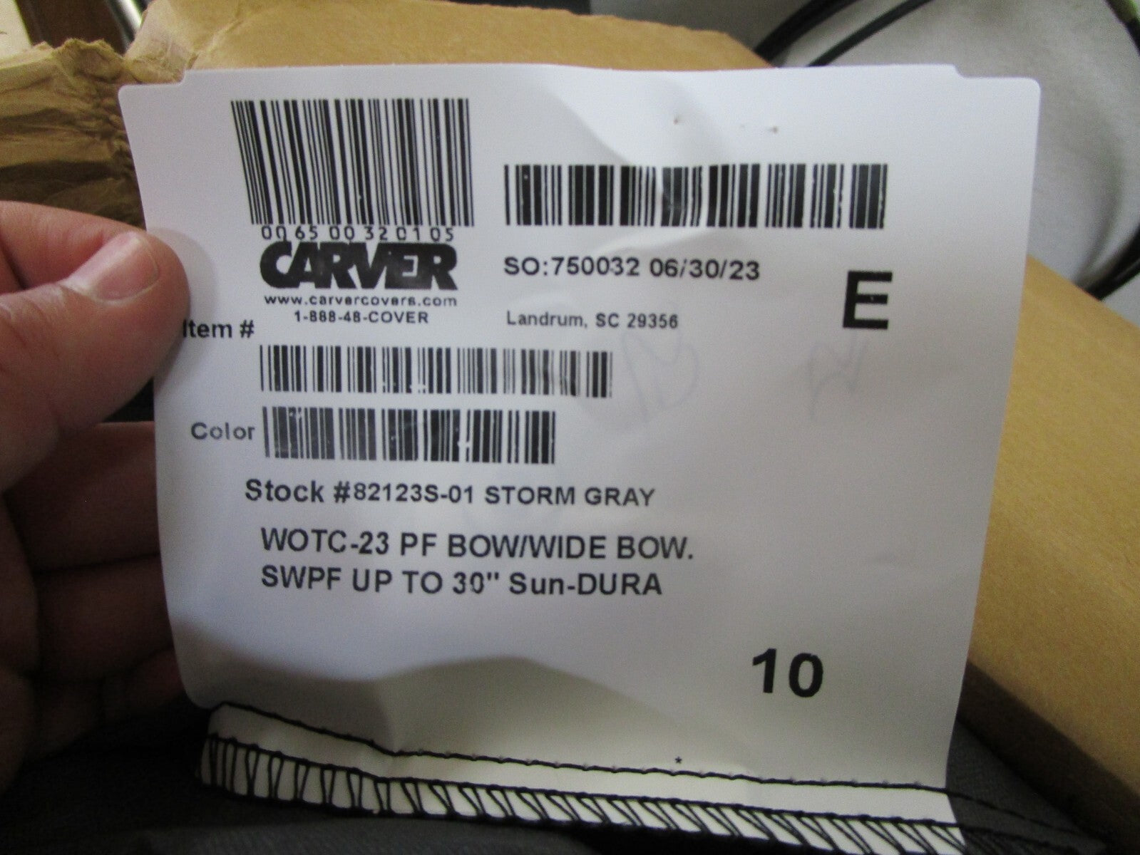*NEW* 0720 Carver WOTC-23 PF Over The Tower Cover & Tie Down Kit 82123S-01