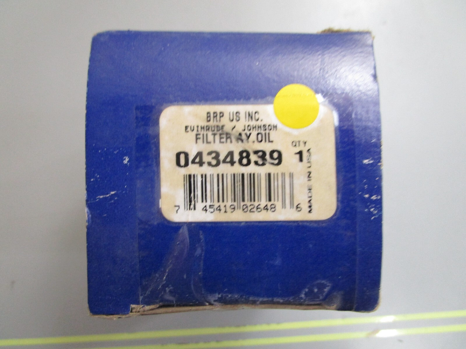 *NEW OEM* 0810 OMC Johnson Evinrude Oil Filter Assembly 434839 0434839