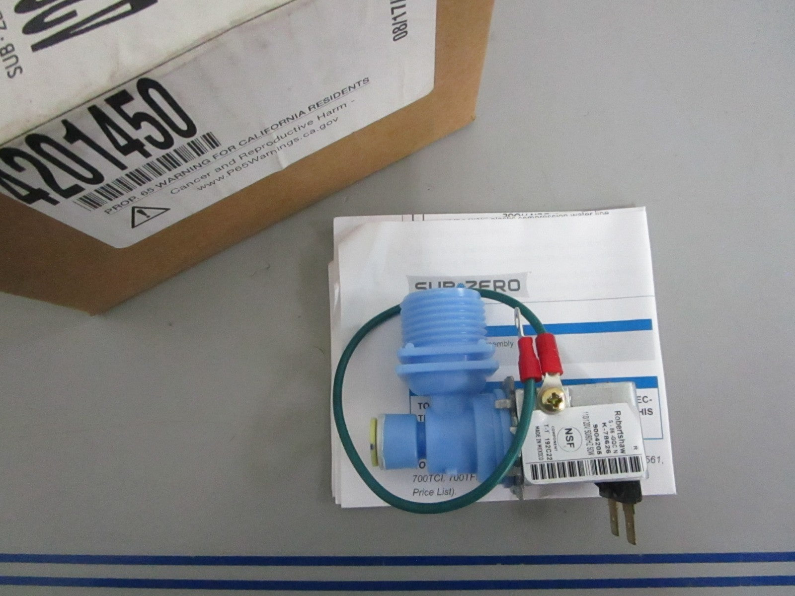 *NEW OEM* 0820 Sub-Zero Water Valve 4201450