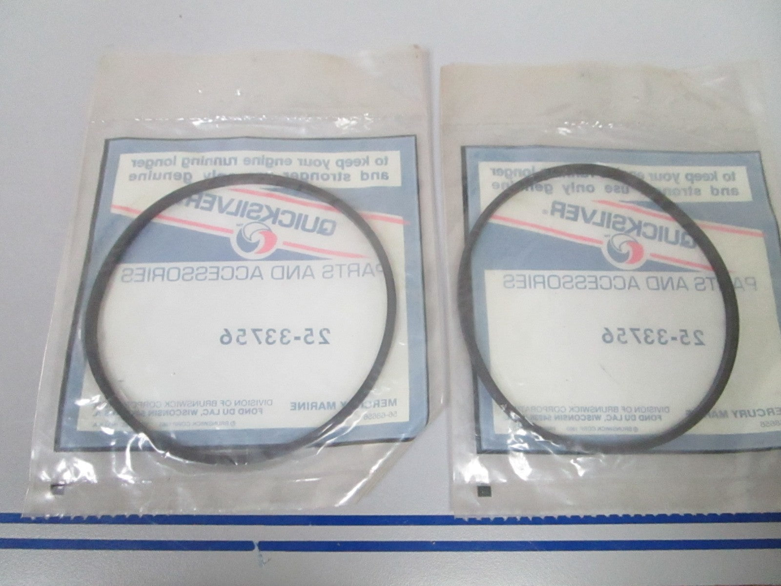 NEW OEM (LOT OF 2) 25-33756 Mercury Quicksilver O-Ring 0810