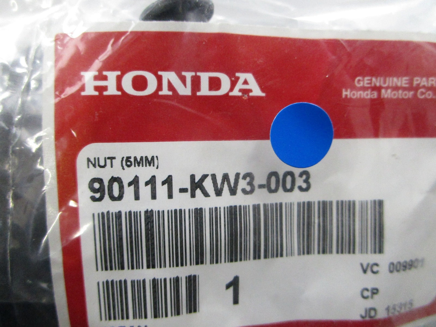 *NEW OEM* 0810 Honda 5mm Nut 90111-KW3-003