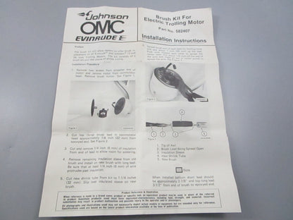 NEW OEM 582407 0582407 OMC Johnson Evinrude Brush Set Assembly 0810
