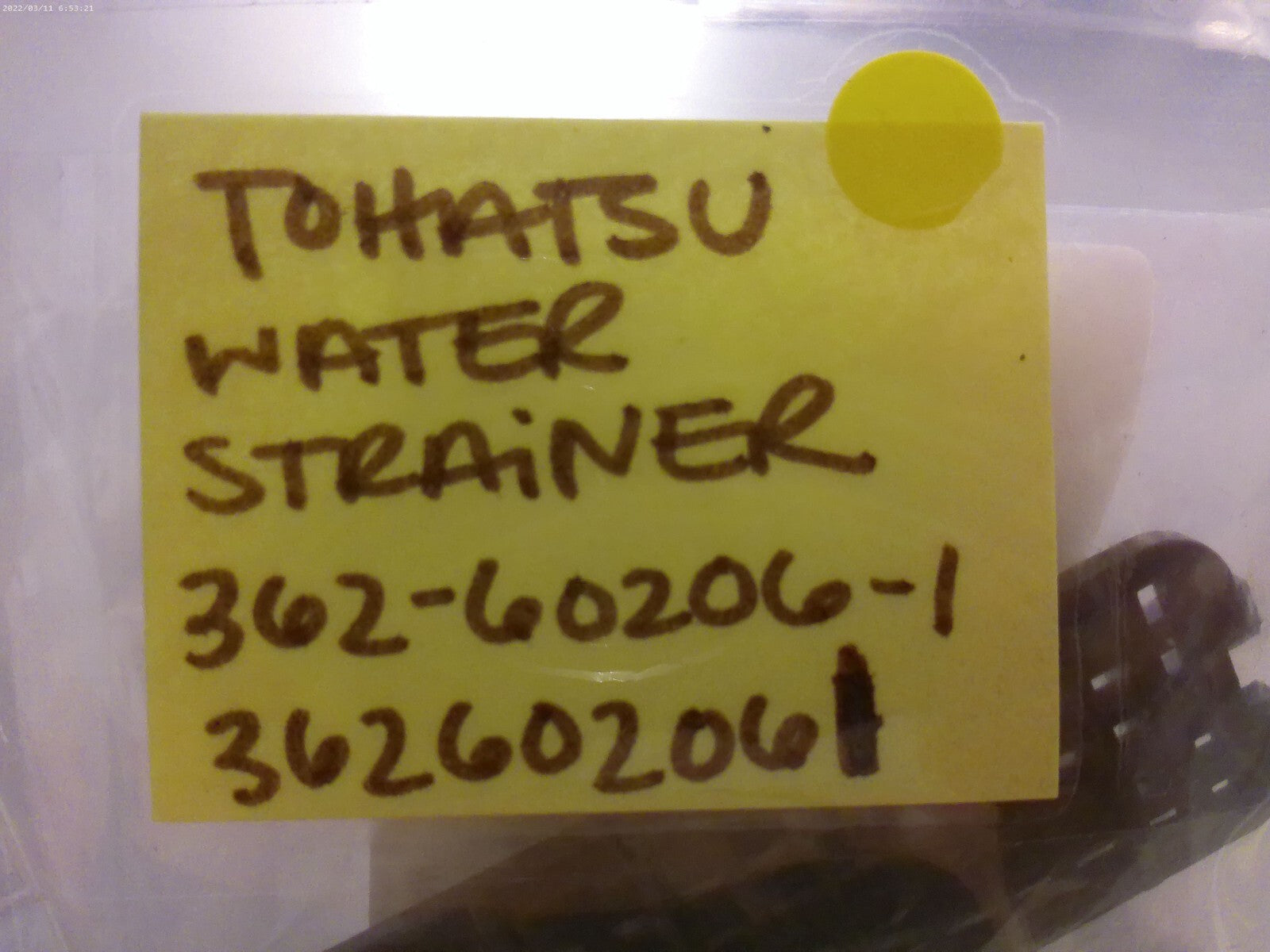 *NEW OEM* 0810 Tohatsu Water Strainer 362-60206-1 362602061