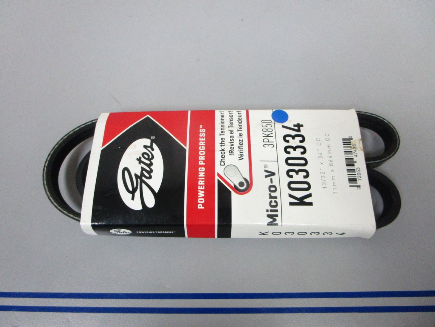NEW K030334 Gates Micro-V 13/32" x 34" Serpentine Belt 0720