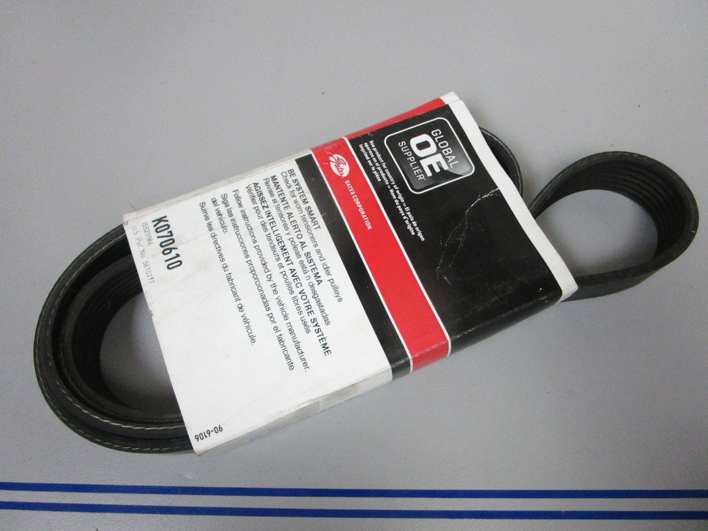 NEW K070610 Gates Micro-V 15/16" x 61 ⅝" Serpentine Belt 0720