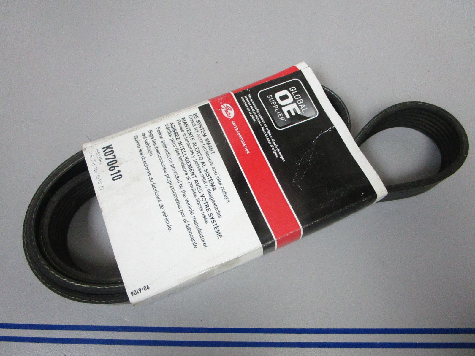 NEW K070610 Gates Micro-V 15/16" x 61 ⅝" Serpentine Belt 0720