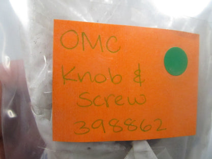 NEW OEM (LOT OF 2) 398862 0398862 OMC Johnson Evinrude Knob & Screw 0810