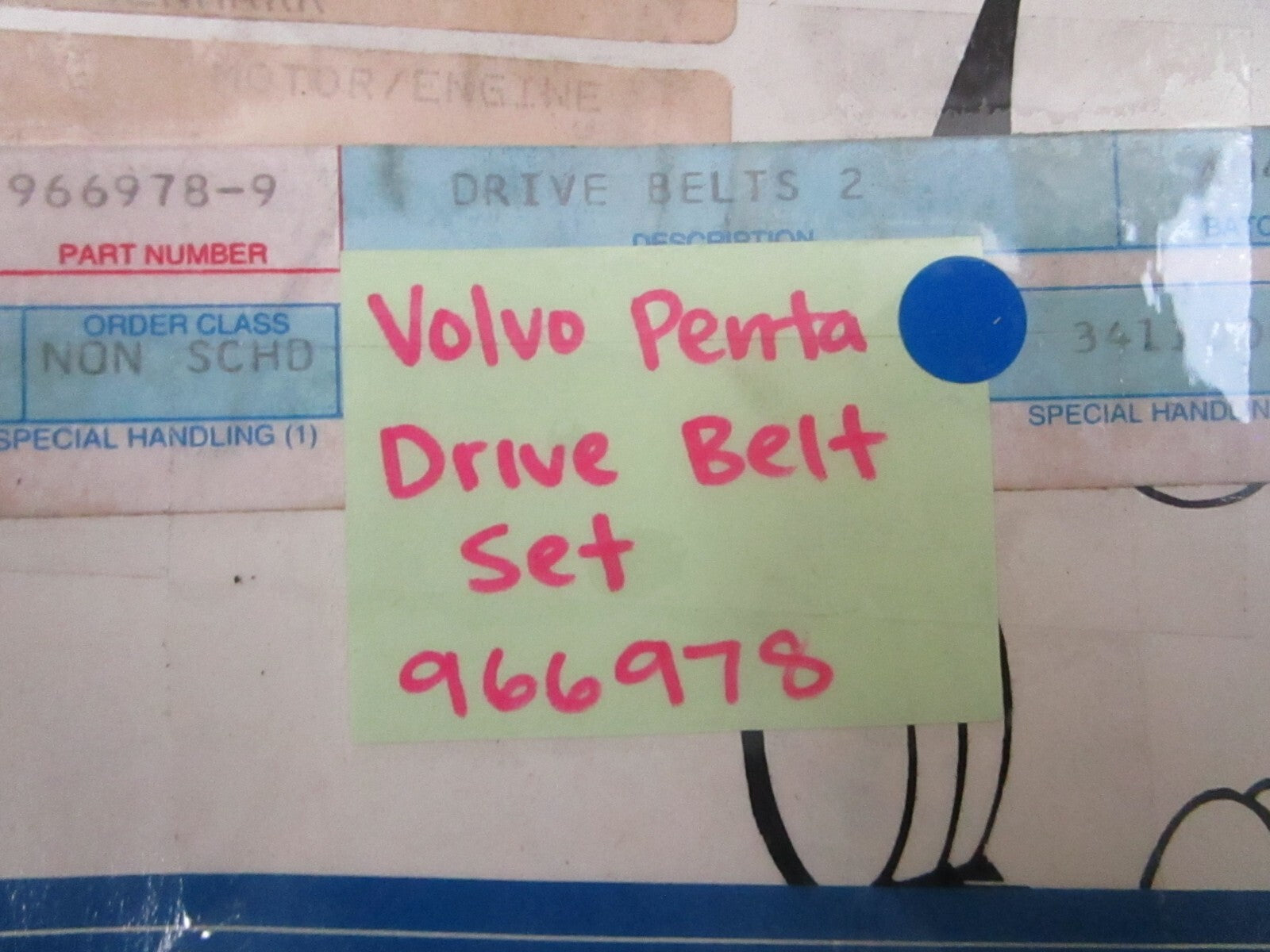 *NEW OEM* 0810 Volvo Penta Drive Belt Set 966978