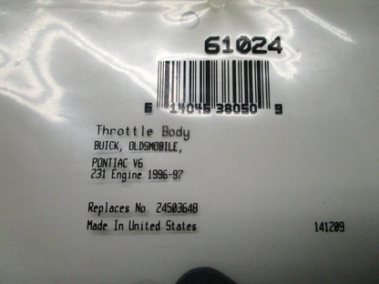 *NEW* 0810 Fel-Pro Throttle Body Gasket 61024