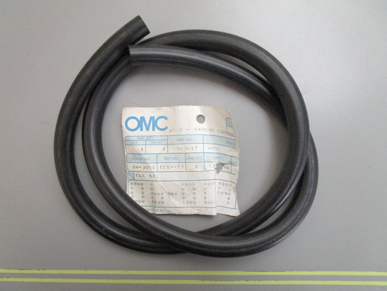 *NEW OEM* 0820 OMC Johnson Evinrude Hose 303617 0303617