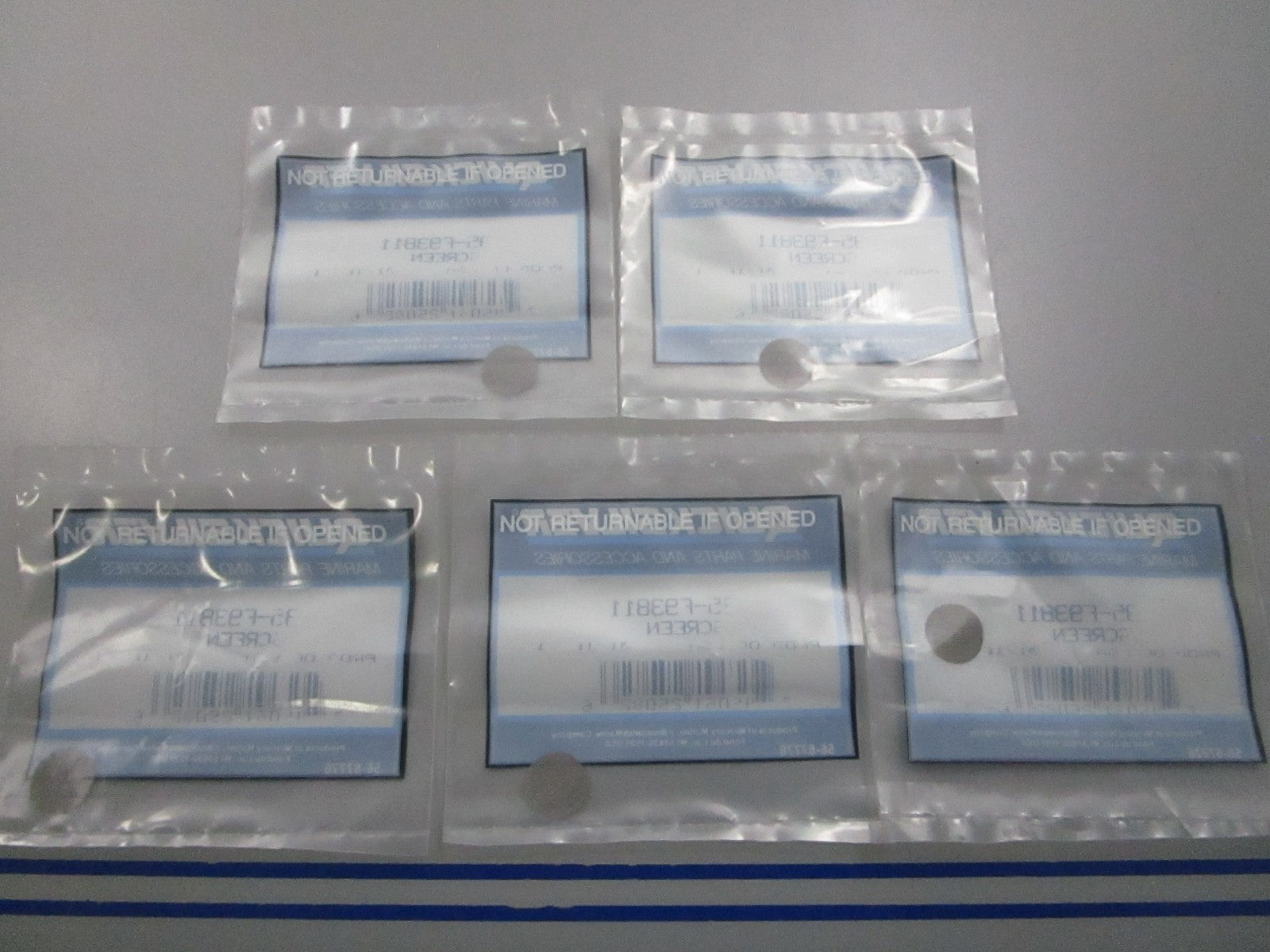 NEW OEM (LOT OF 5) 35-F93811 Mercury Quicksilver Screen 0810
