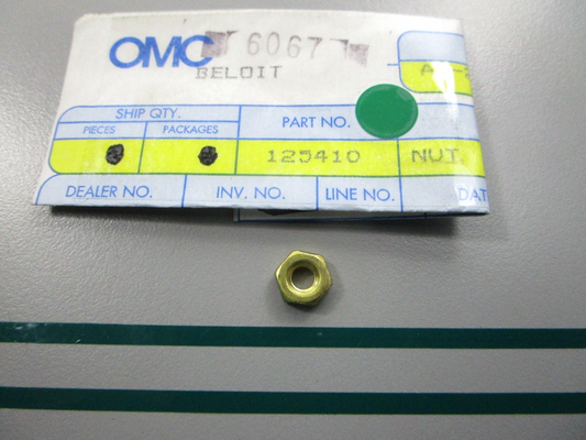 NEW OEM 125410 0125410 OMC Johnson Evinrude Nut 0810