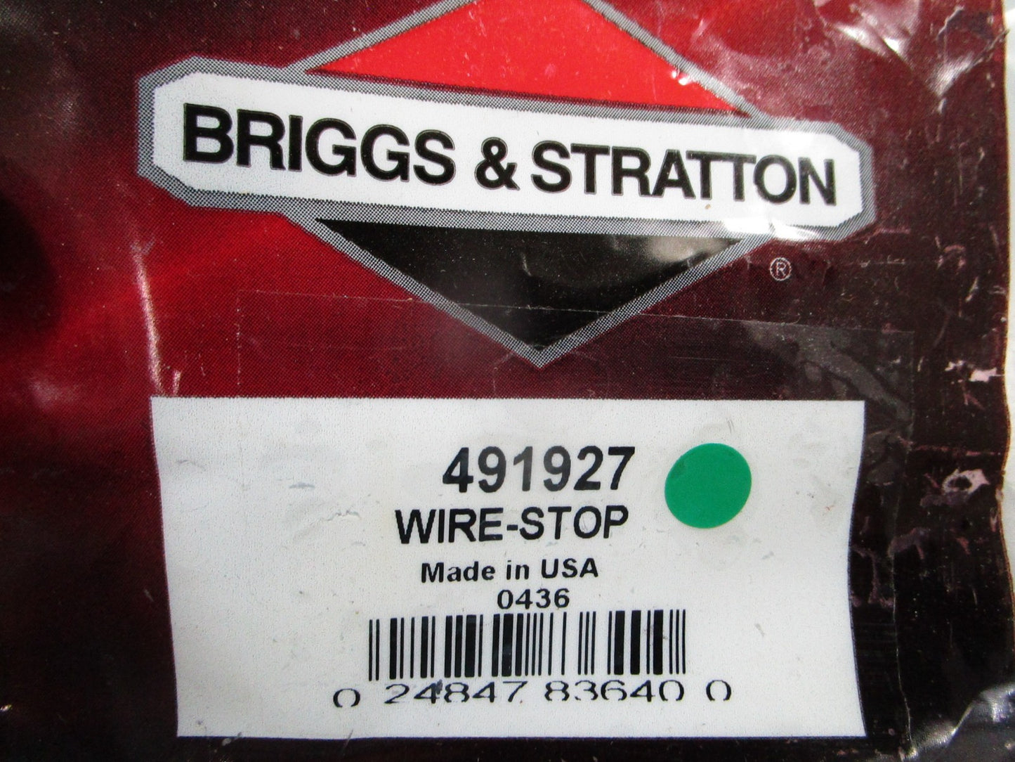 NEW OEM 491927 Briggs & Stratton Stop Wire 0810