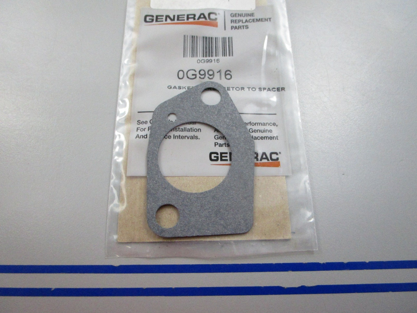 NEW OEM 0G9916 Generac Carburetor Spacer Gasket 0810