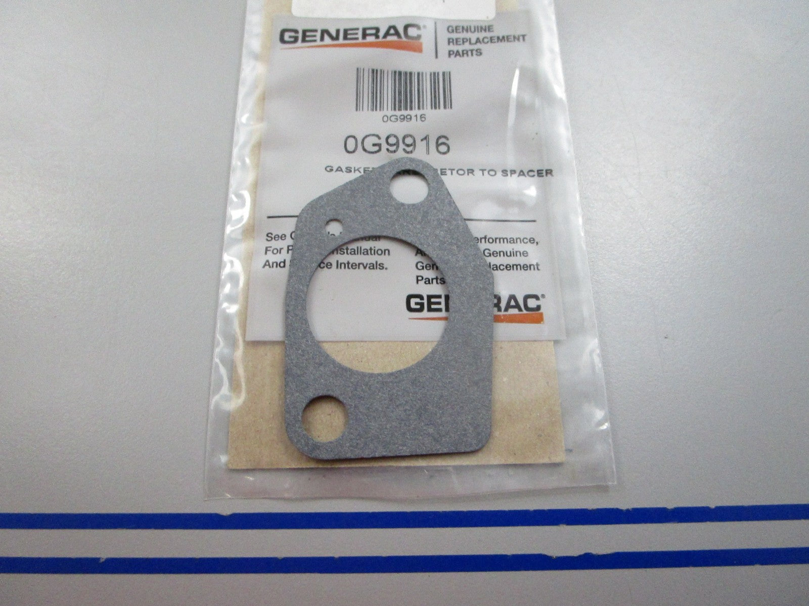NEW OEM 0G9916 Generac Carburetor Spacer Gasket 0810