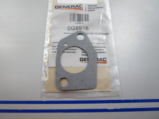 NEW OEM 0G9916 Generac Carburetor Spacer Gasket 0810