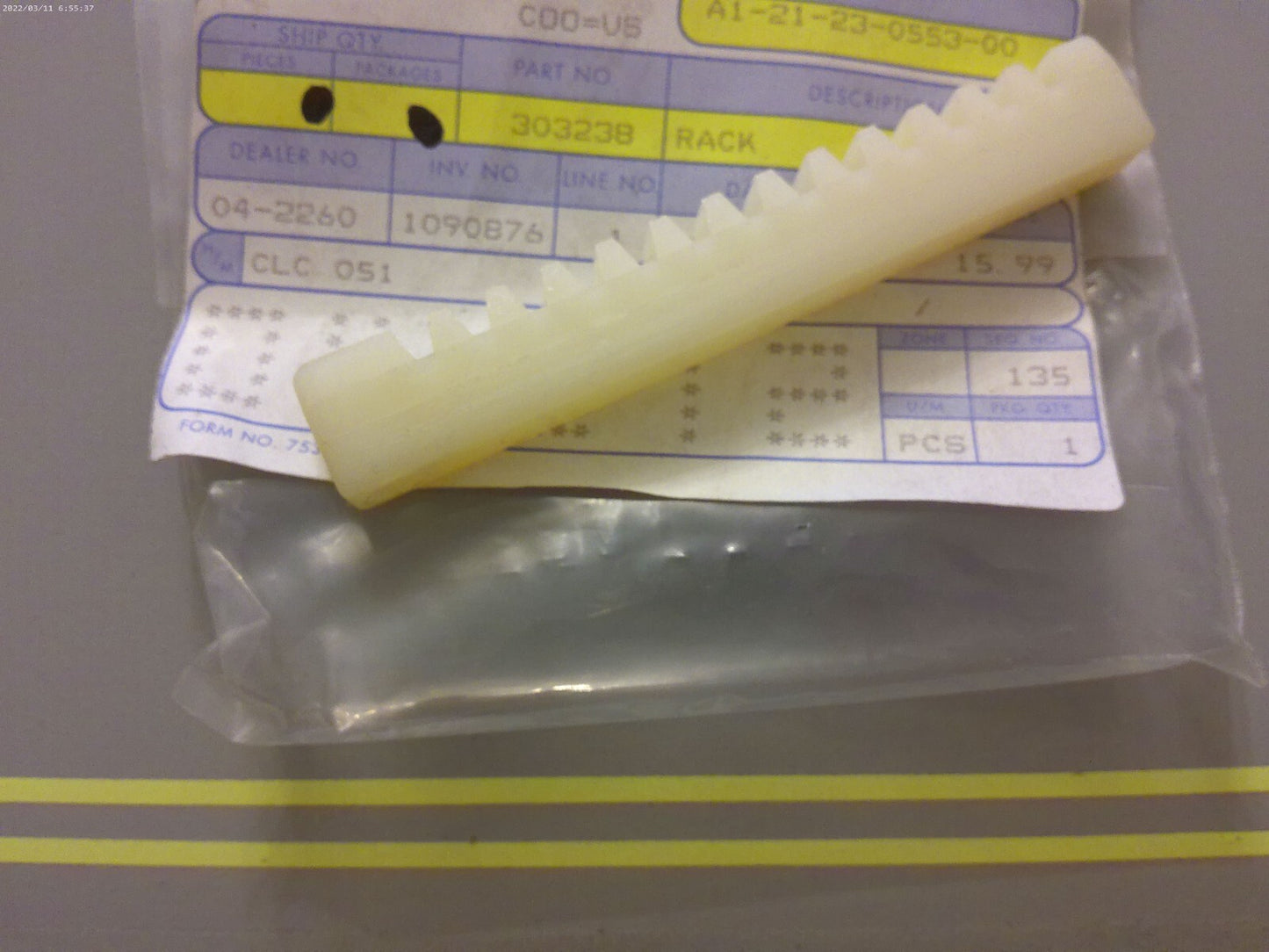 *NEW OEM* 0810 OMC Johnson Evinrude Rack 303238 0303238