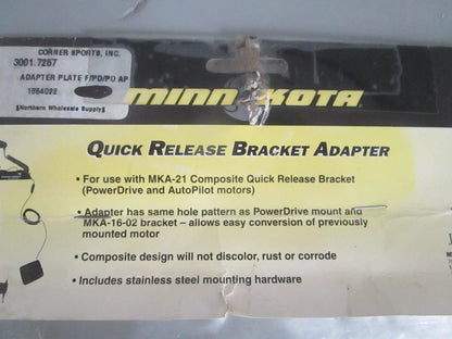 NEW OEM 1854022 237-5326 Minn Kota Quick Release Bracket Adapter 0820