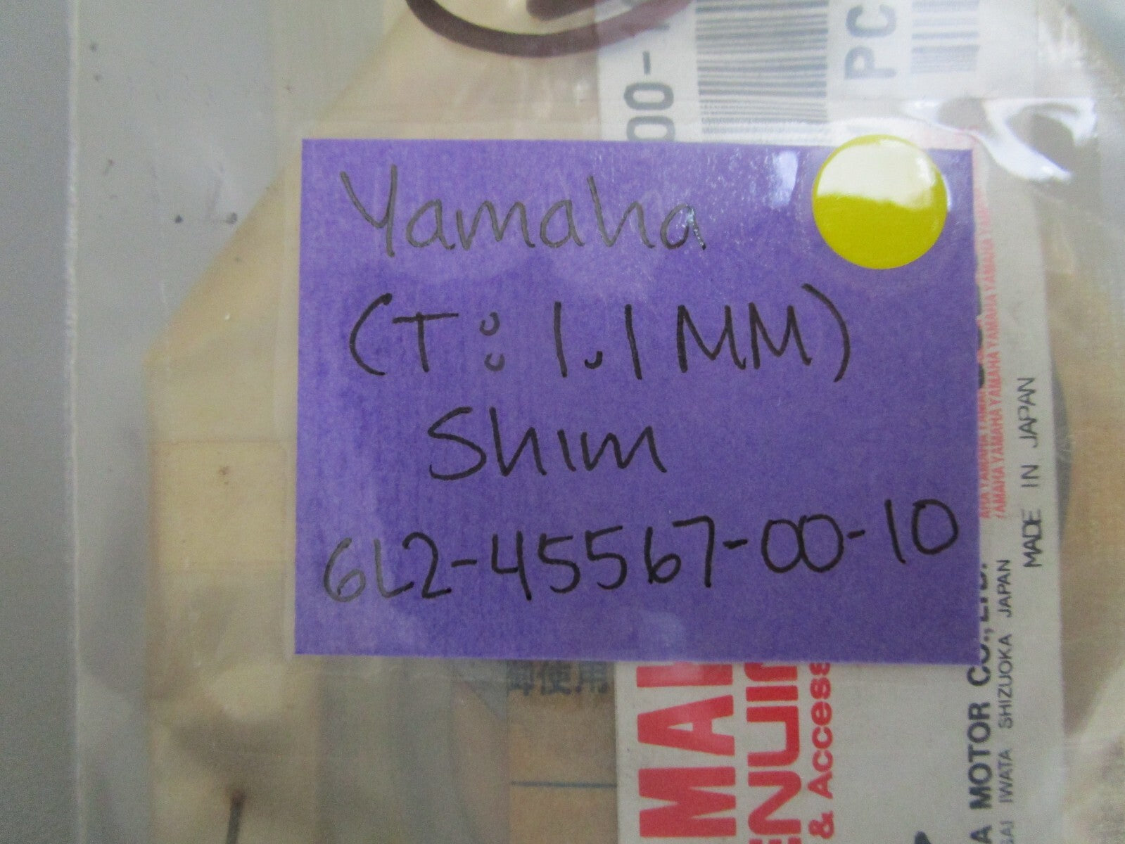 *NEW OEM* 0810 Yamaha (T: 1.1MM) Shim 6L2-45567-00-10