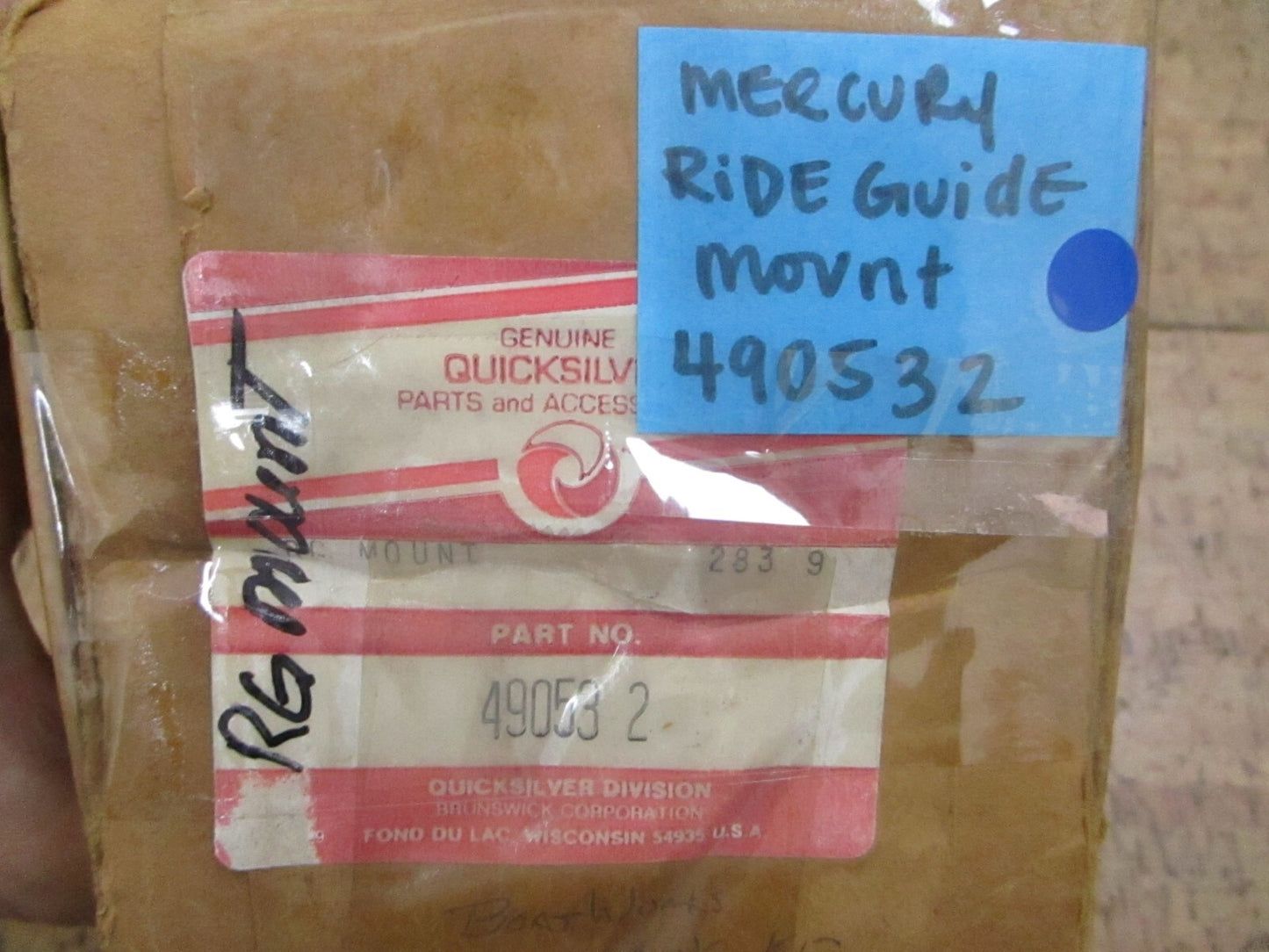 *NEW OEM* 0780 Mercury Quicksilver Ride Guide Mount 490532