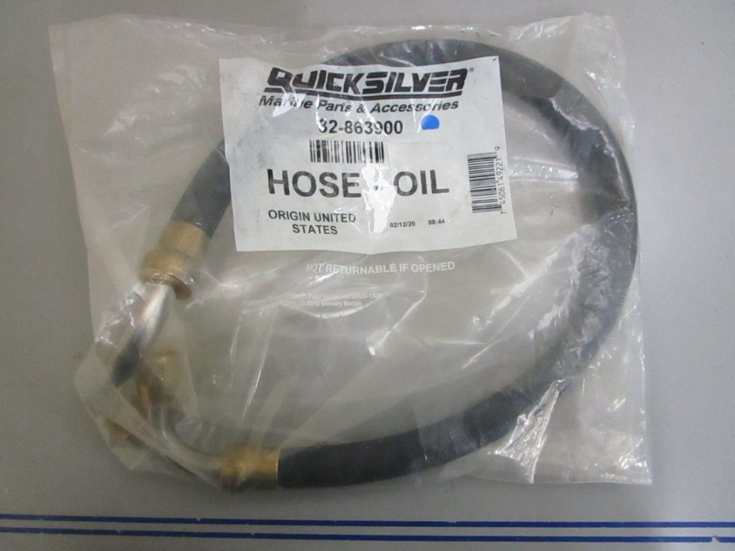 *NEW OEM* 0820 Mercury Quicksilver Oil Hose 32-863900