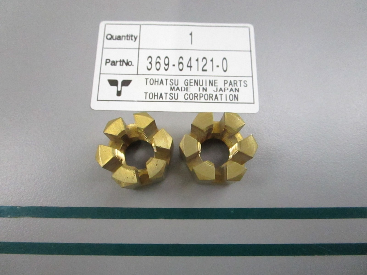 NEW OEM (LOT OF 2) 369-64121-0 369641210 Tohatsu Propeller Nut 0810
