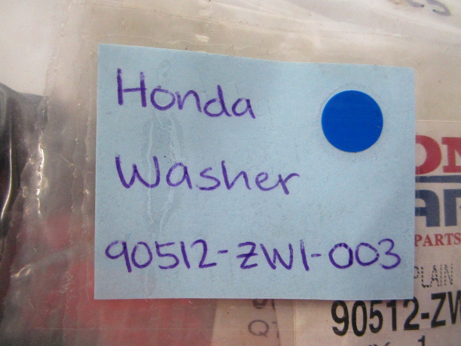NEW OEM (LOT OF 5) 90512-ZW1-003 Honda Washer 0810
