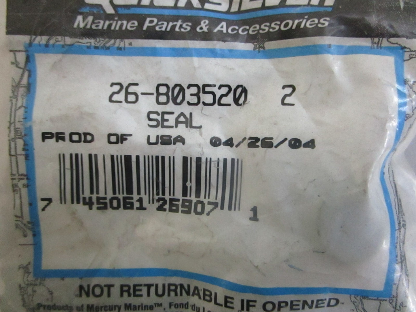 *NEW OEM* 0810 Mercury Quicksilver Seal 26-8035202