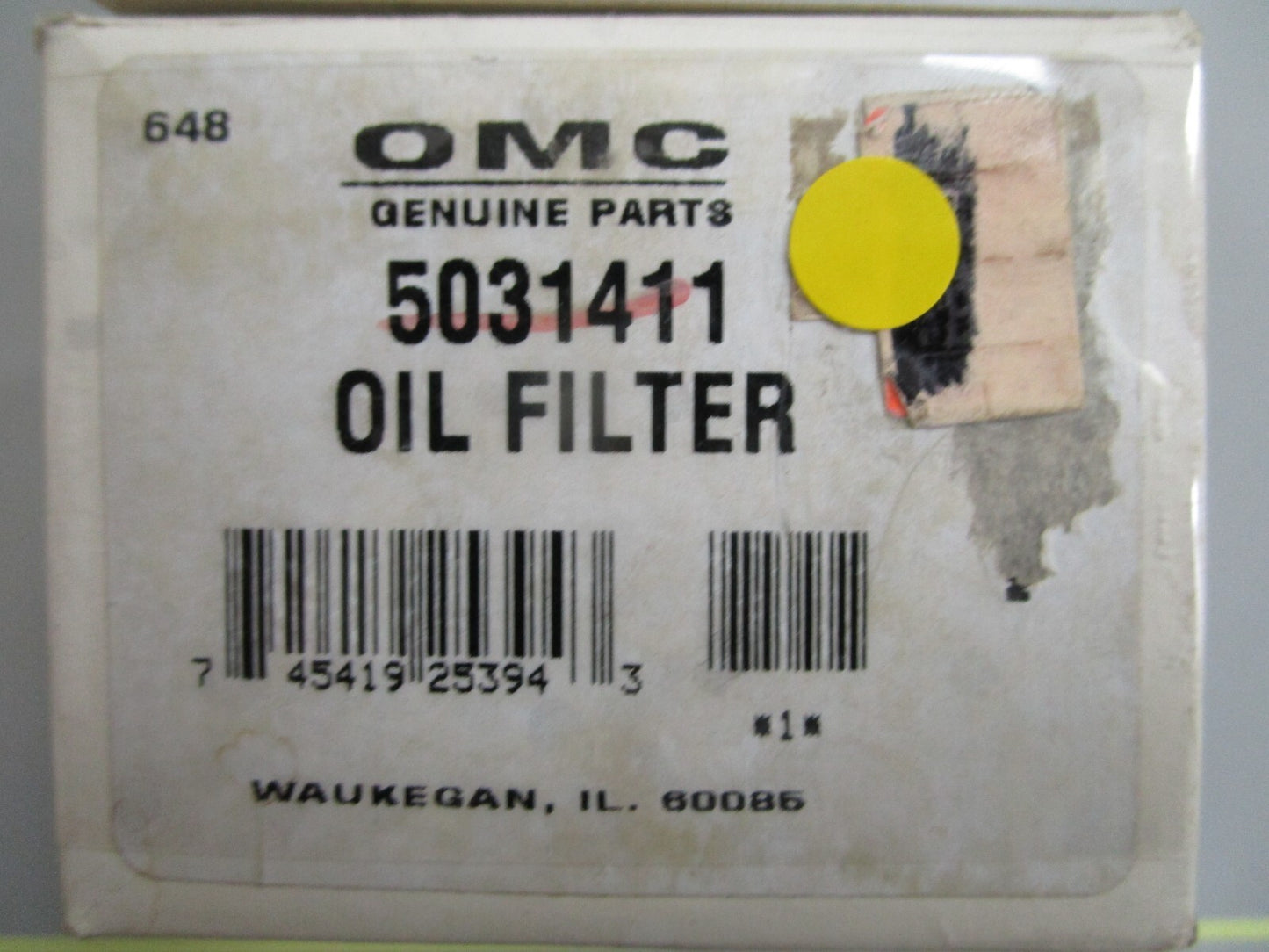 *NEW OEM* 0810 OMC Johnson Evinrude Oil Filter 5031411