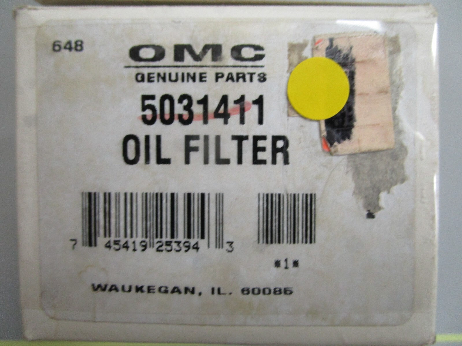 *NEW OEM* 0810 OMC Johnson Evinrude Oil Filter 5031411