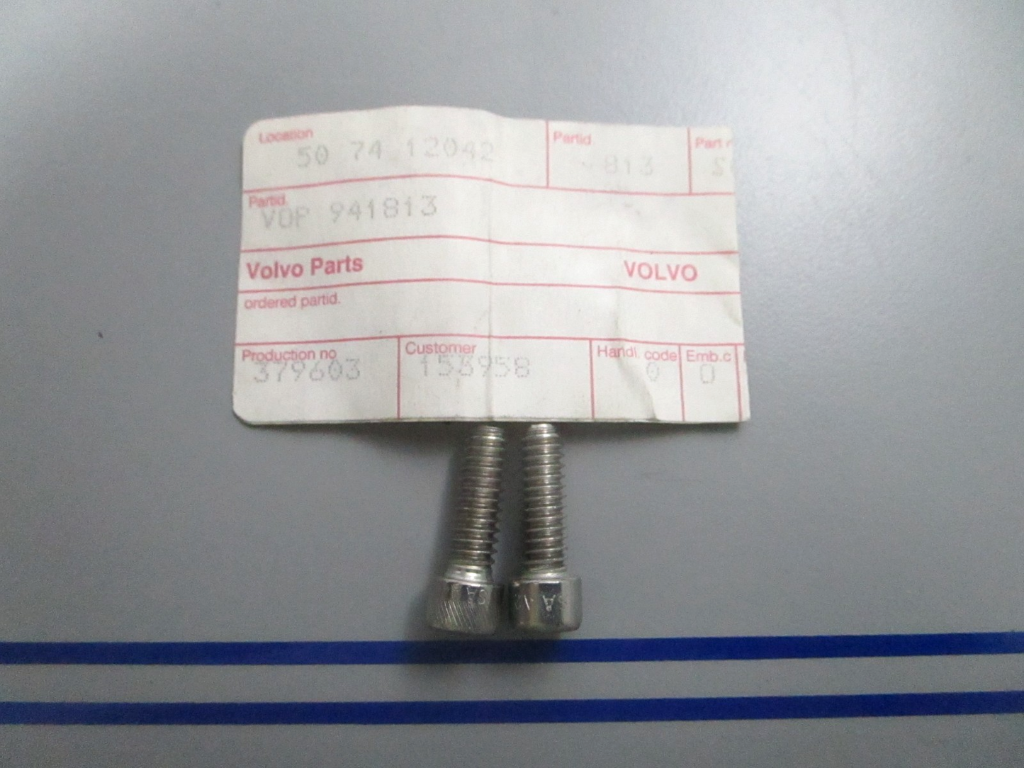 *NEW OEM* (LOT OF 2) 0810 Volvo Penta Hexagon Socket Screw 941813
