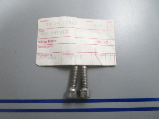 *NEW OEM* (LOT OF 2) 0810 Volvo Penta Hexagon Socket Screw 941813