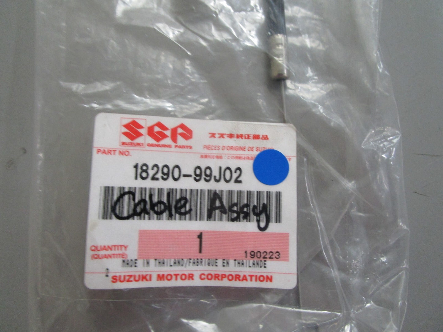 *NEW OEM* 0810 Suzuki Cable Assembly 18290-99J02