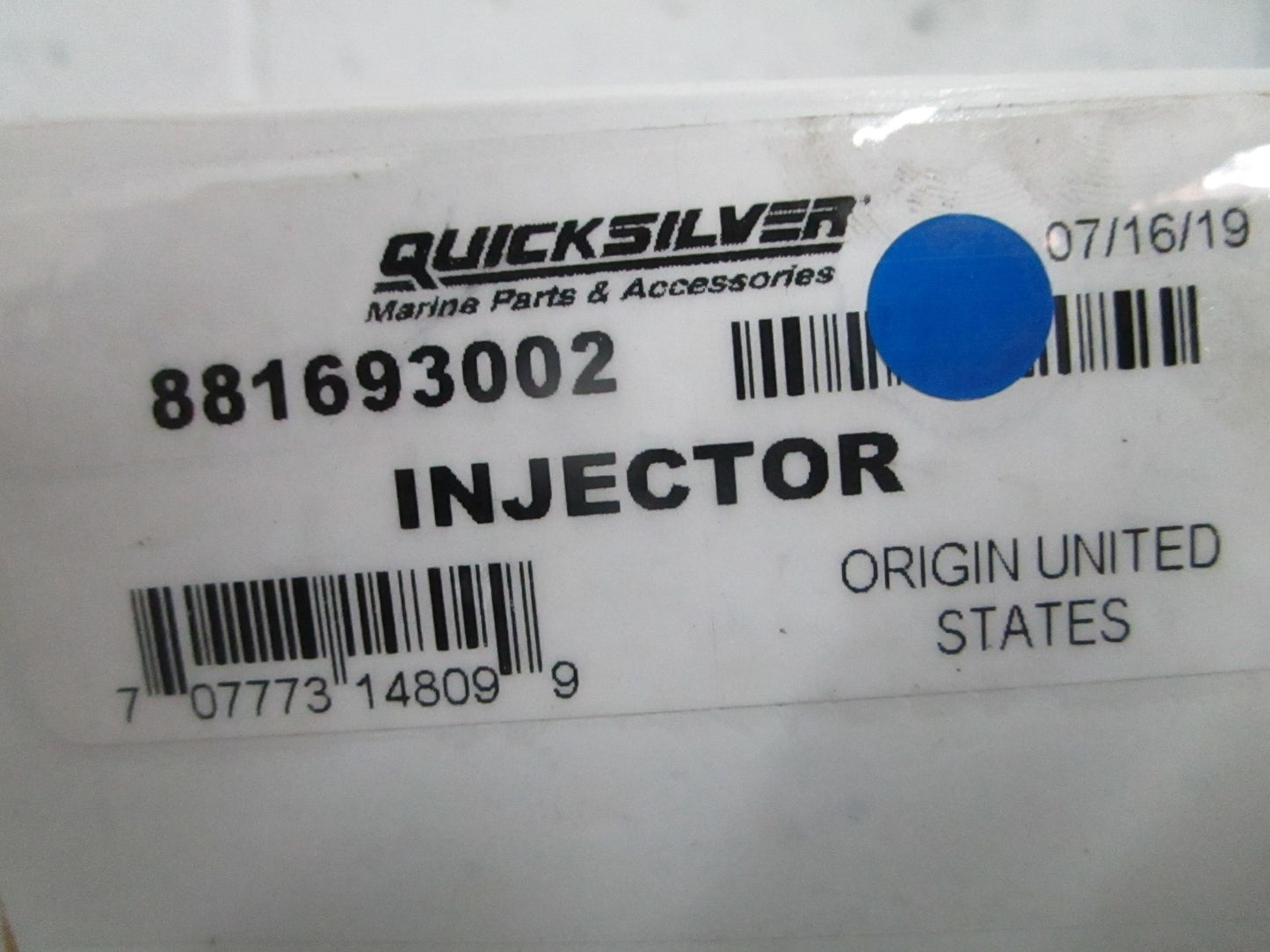 *NEW OEM* 0820 Mercury Quicksilver Injector 881693002