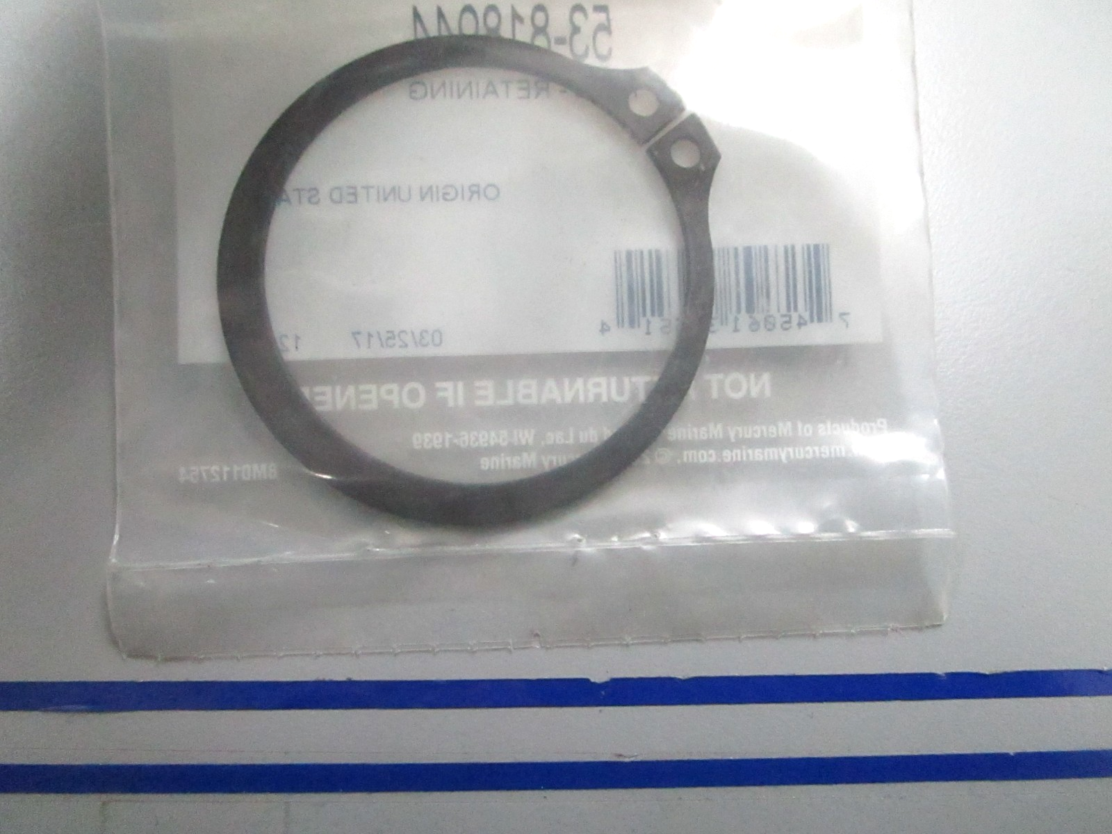 *NEW OEM* 0810 Mercury Quicksilver Retaining Ring 53-818944