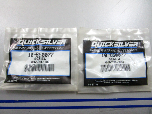 *NEW OEM* (LOT OF 2) 0810 Mercury Quicksilver Screw 10-860077