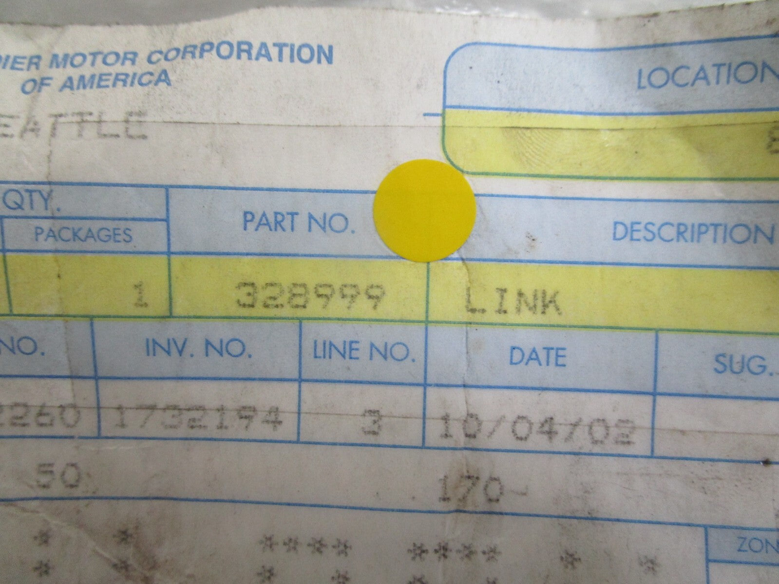 *NEW OEM* 0810 OMC Johnson Evinrude Link 328999 0328999