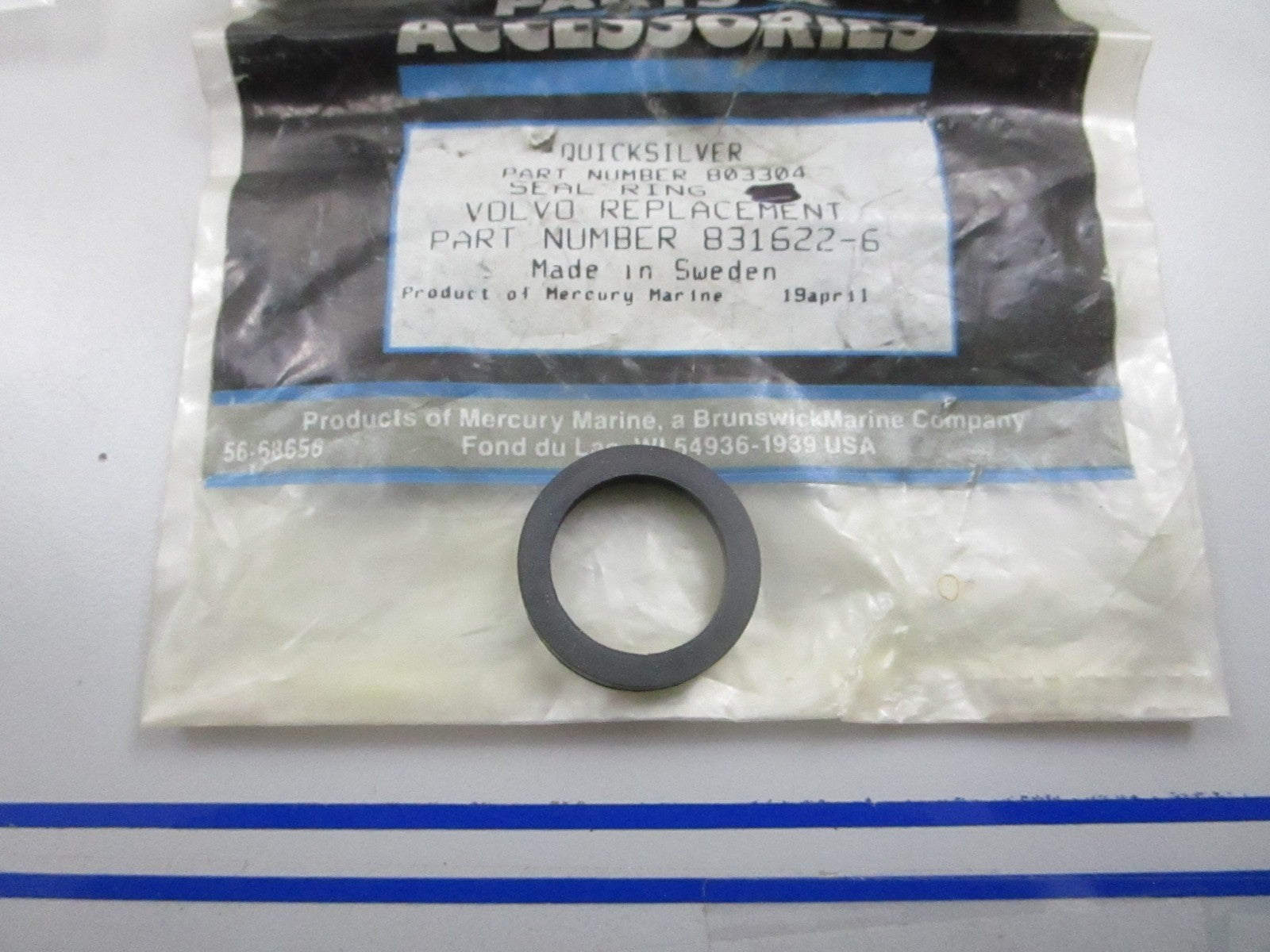 *NEW OEM* 0810 Mercury Quicksilver Seal Ring 803304 Replaces: Volvo 831622-6