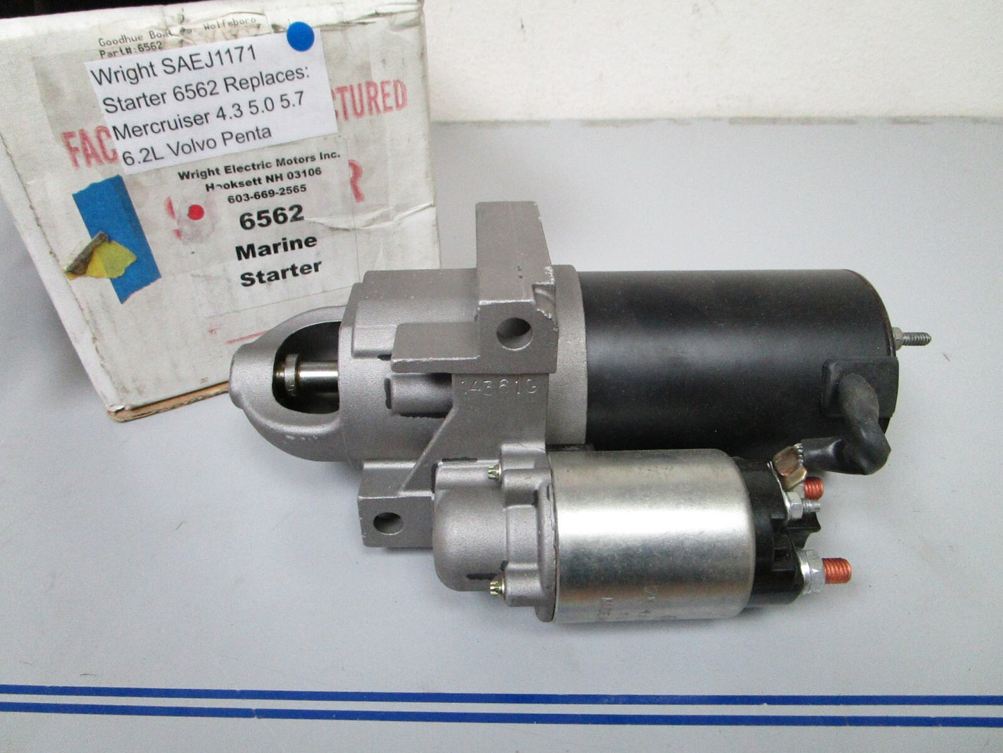 *NEW* 0720 Wright SAEJ1171 Starter 6562 Replace Mercruiser Volvo 4.3 5.0 5.7 6.2