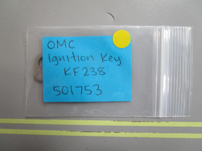 *NEW OEM* 0810 OMC Johnson Evinrude Ignition Key KF238 501753 0501753