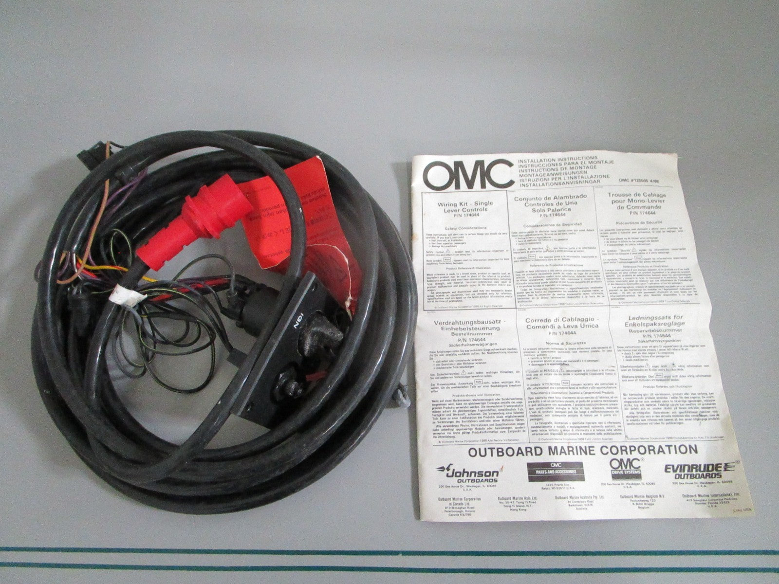 OMC NEW OEM Wiring Kit 174644 Johnson Evinrude Marine Outboard NOS Genuine 0820