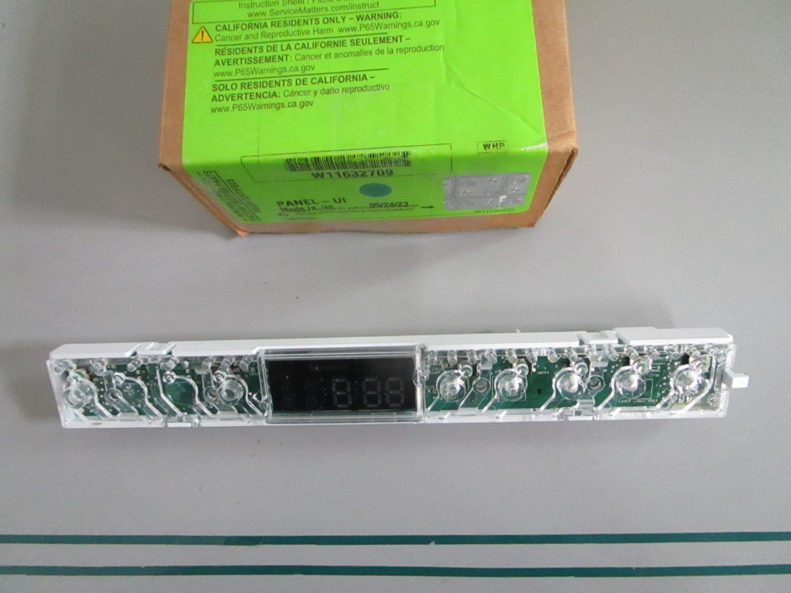 Whirlpool NEW OEM Dishwasher UI Control Panel W11632709 NOS Factory Part 0820